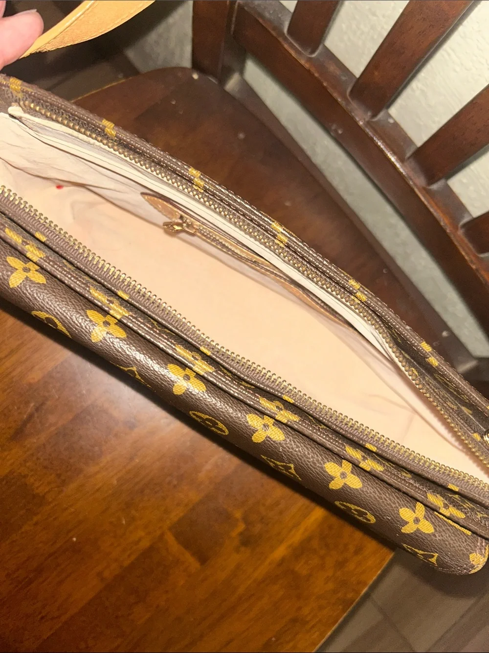 Monogram Canvas Brown and Tan Messenger Shoulder Bag